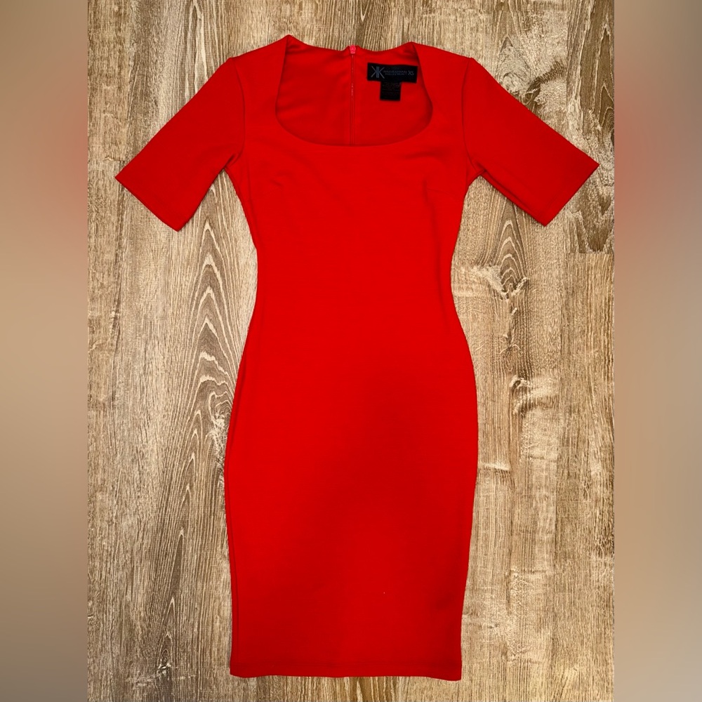 Kardashian Kollection red bodycon dress